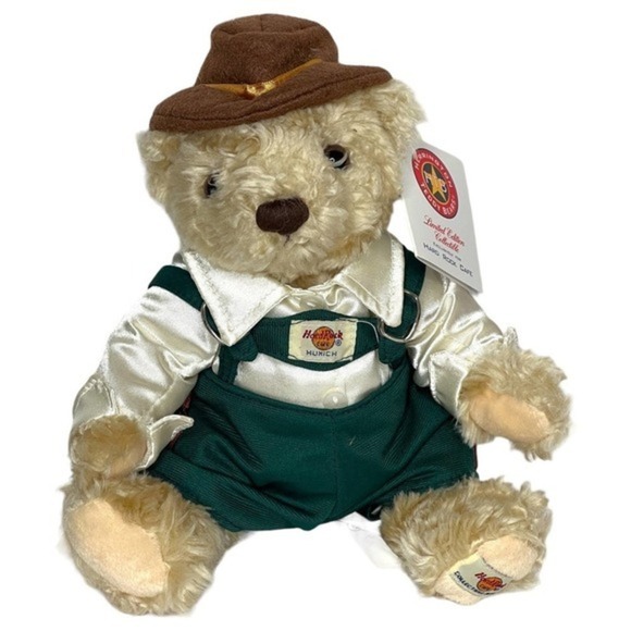 Hard Rock Cafe Munich 2003 Lederhosen Herrington Teddy Bear Limited Edition #307 - Picture 1 of 8